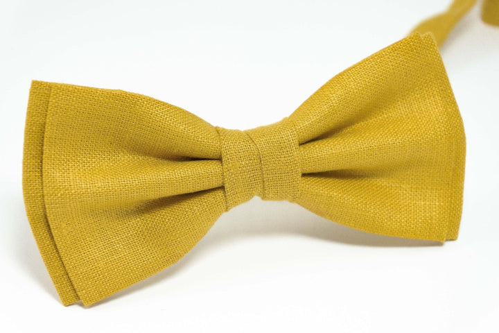 Mustard yellow bow tie | Mustard yellow wedding bow tie