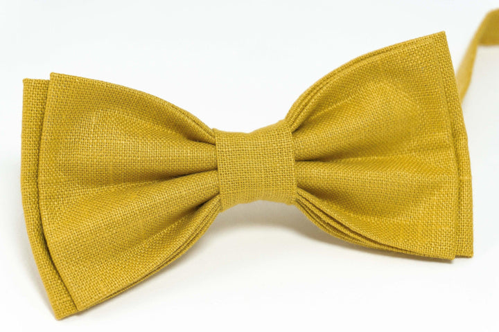 Mustard Yellow pre tied bow ties | Mustard wedding bow tie - wedding ties for groom
