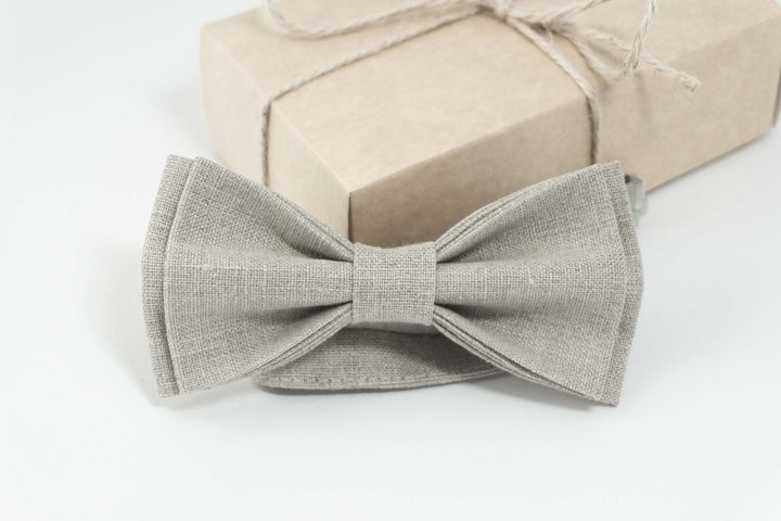 Natural linen bow tie | bow ties for men