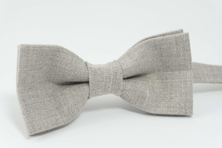 Natural linen bow tie | Natural linen toddler bow ties