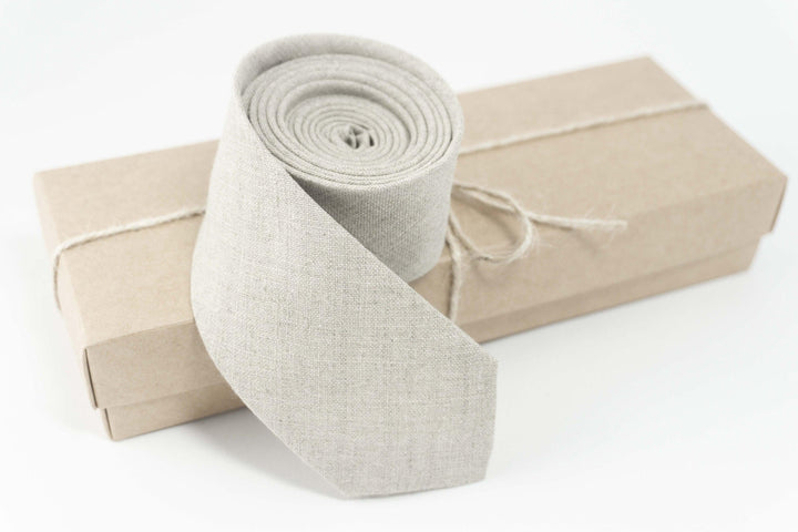 Natural Linen Color Necktie - Classic Men's Tie for All Occasions