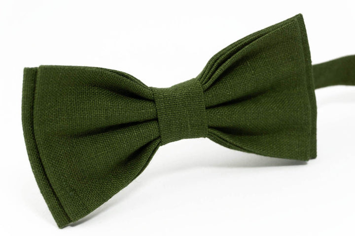 Olive Green bow tie | Olive Green Solid Bow Ties