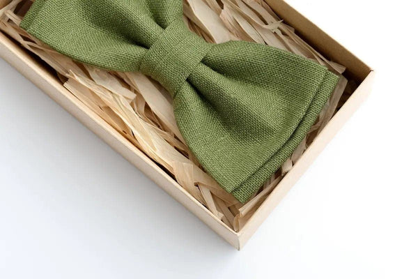 Olive Green Bow Tie & Accessories | Men's & Boys' Groomsmen Pack