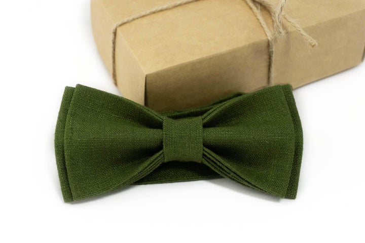 Olive Green groomsmen bow tie - | MenLau