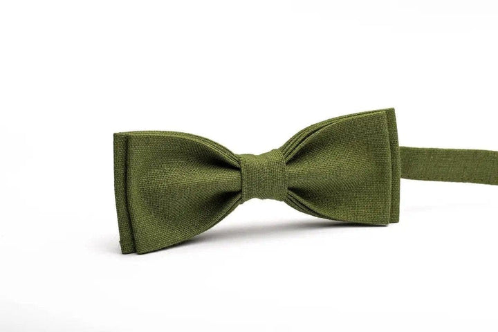 Stylish Olive Green Bow Tie - Versatile Accessory for Weddings and Special Occasions