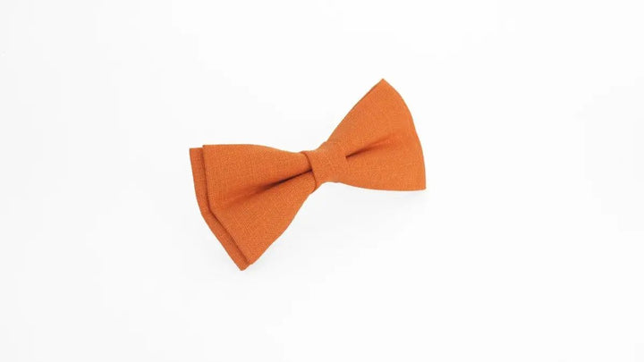 Bright Orange Bow Tie - Stylish Accessory for Men, Kids, and Halloween