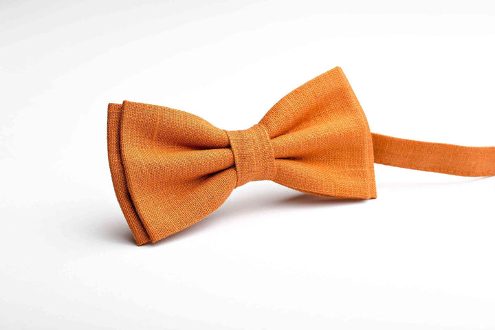 Stand Out in Style with Our Vibrant Orange Bow Tie - Perfect for Weddings and Special Events