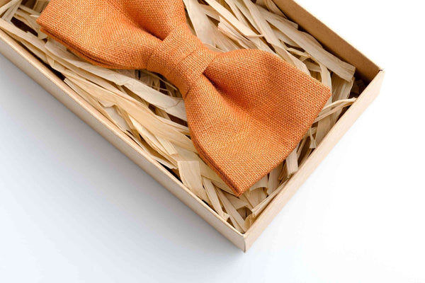 Dress Up Your Little One with Our Adorable Orange Bow Ties for Boys and Toddlers - Perfect for Ring Bearers