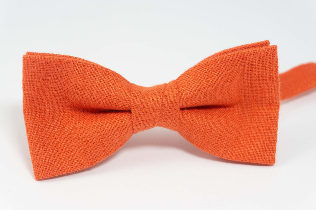 Orange bow ties for wedding | Mens orange bow tie