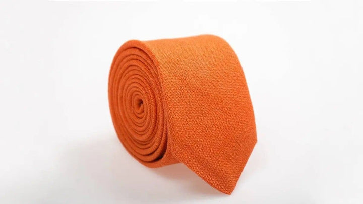 Vibrant Orange Necktie - Perfect for Weddings, Groomsmen, and Formal Events