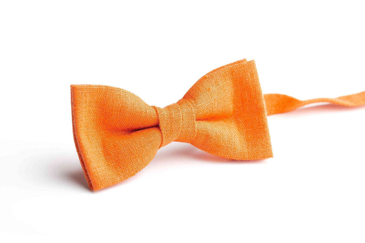 Orange pre tied bow ties for men and boys bow ties - Orange bow tie, bow ties for men, pretied bow ties
