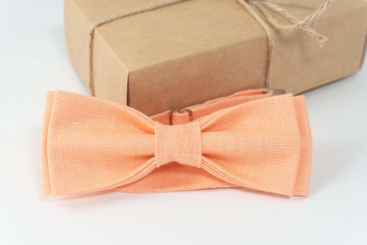 Peach color bow tie | wedding bow tie