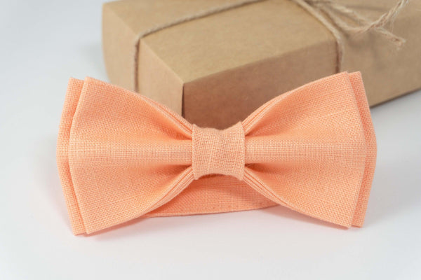 Peach color bow tie | wedding bow ties