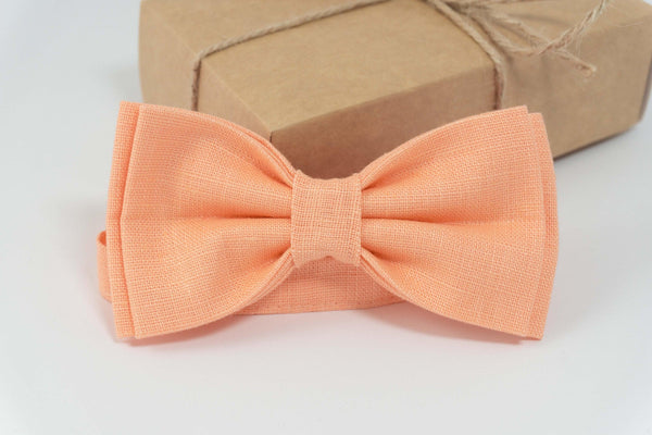 Peach color bow ties for men | wedding bow ties