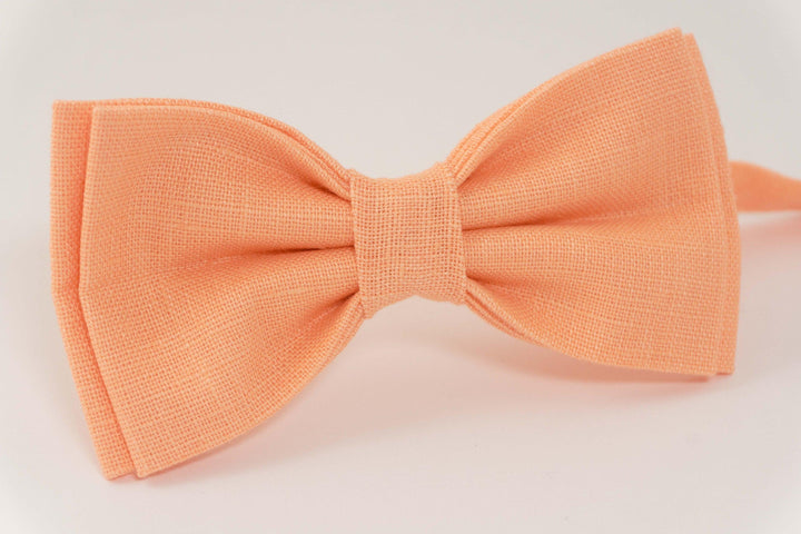 Peach color bow ties for men | wedding bow ties
