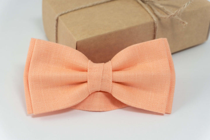 Peach color wedding bow tie | best mens ties