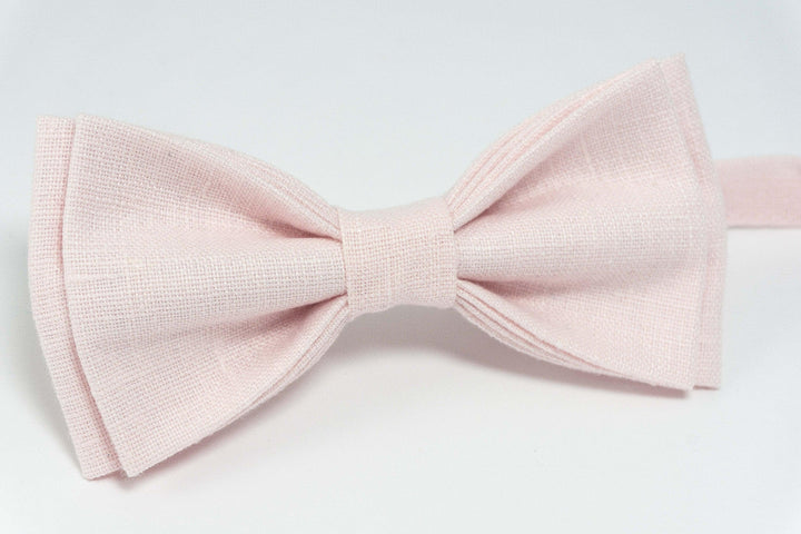 Petal Blush pink bow tie | Blush pink mens wedding bow ties