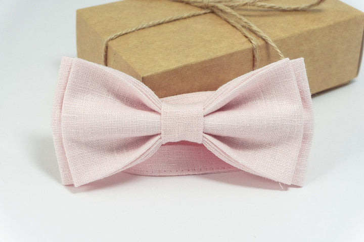 Petal Blush pink bow tie | Blush pink mens wedding bow ties