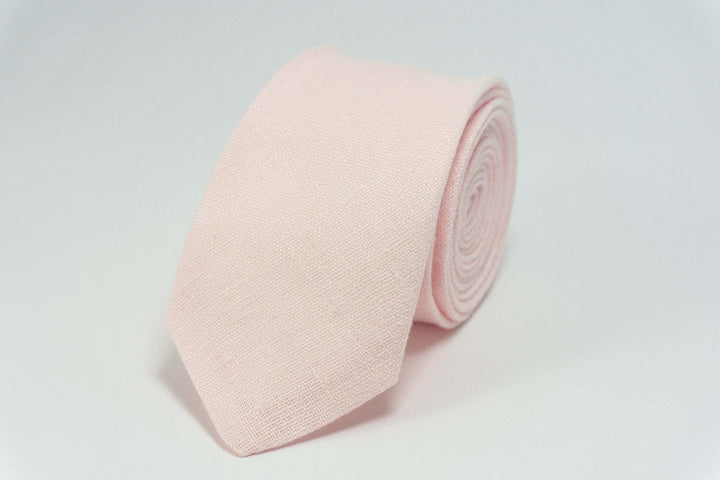 Petal Pink Skinny Tie for Men | Groomsmen Wedding Accessory