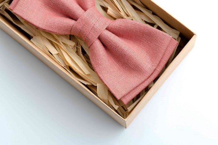 Elevate Your Style with Our Sophisticated Dusty Rose Bow Tie for Men - Perfect for Weddings and Special Occasions