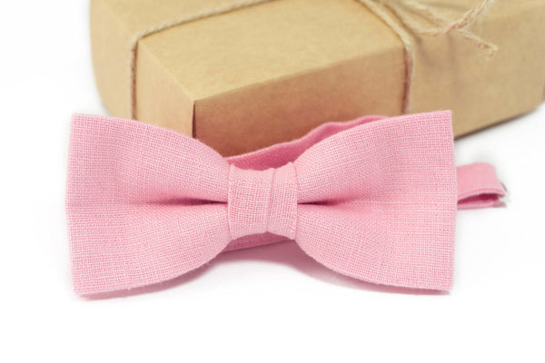 Handmade Pink Bow Tie and Pocket Square Set for Men - Perfect for Weddings and Special Occasions