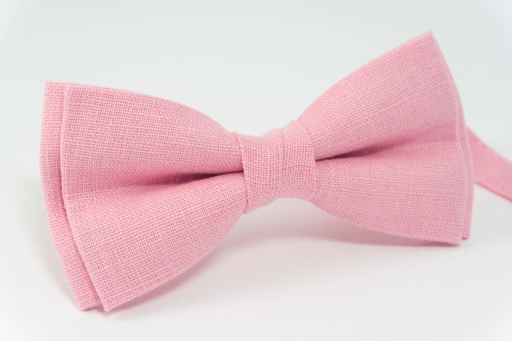 Adorable Pink Groomsmen and Baby Bow Tie - Perfect for Matching Wedding Attire