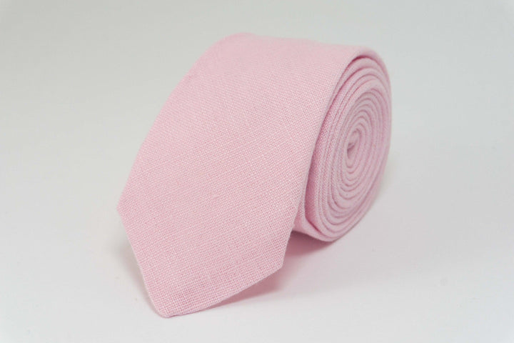 Pink Linen Necktie - Perfect Bow Tie for Men and Boys at Weddings