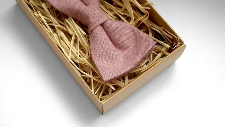 Handcrafted Pink Bow Tie for Men - Elegant and Durable Design