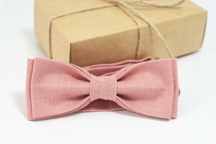 Pink wedding bow ties for groomsmen | Pink baby bow tie