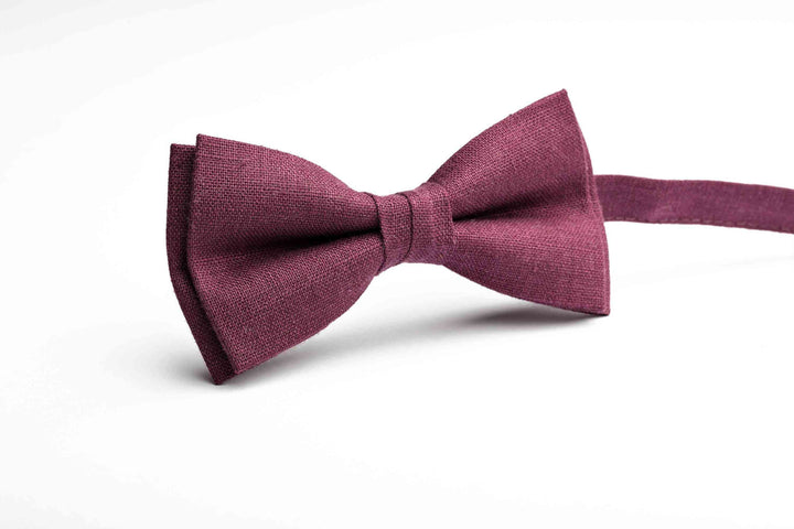 Complete Your Groomsmen's Look with Our Sophisticated Plum Bow Tie - Ideal for Fall Weddings