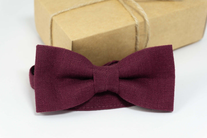 Plum purple bow tie | Plum wedding bow tie