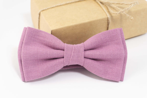 Purple bow tie | Purple linen bow tie