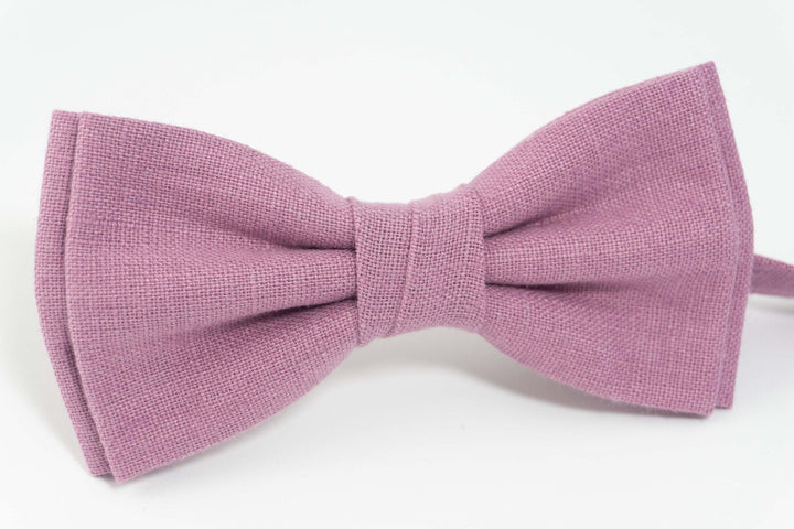 Purple bow tie | Purple linen bow tie