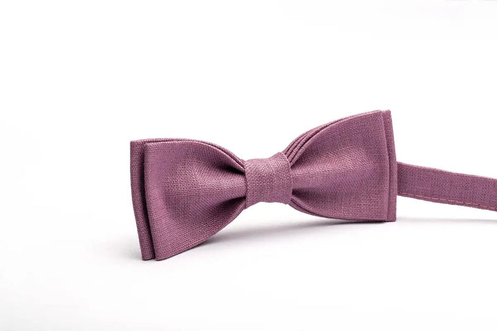 Linen Purple Bow Tie - Perfect for Weddings and Special Occasions