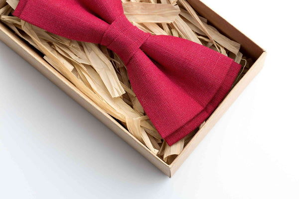 Dress Up Your Little Ones with Our Adorable Raspberry Bow Ties for Boys and Toddlers