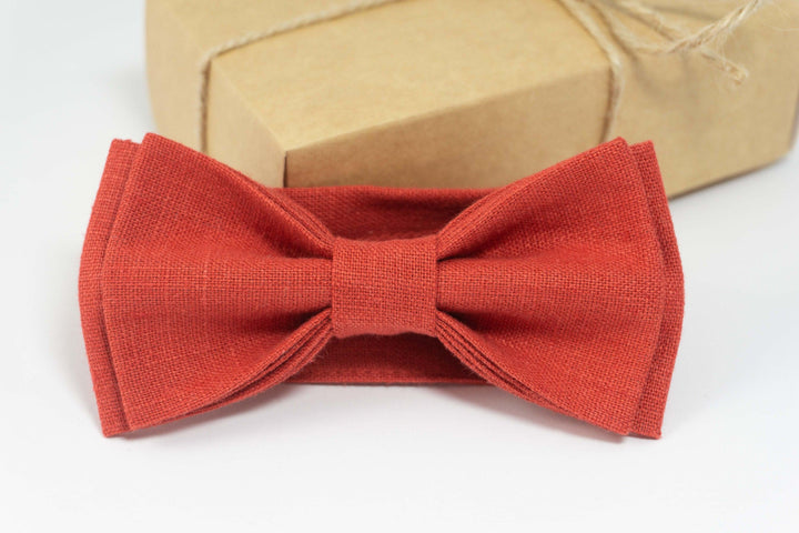 Red Brick bow tie | red brick wedding bow tie for groomsmen