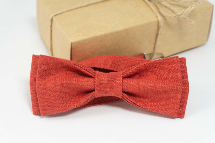 Red brick bow tie wedding | red brick baby bow tie
