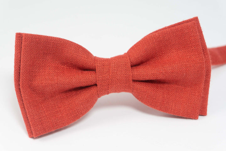 Red brick color bow tie | red brick ties for men