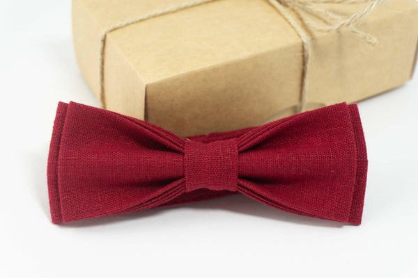 Red wedding bow tie | groom bow ties