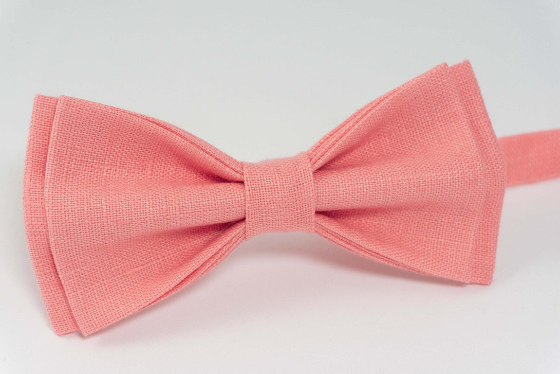 Rose color bow tie | wedding bow ties