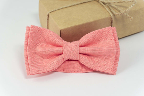 Rose color mens bow tie | bow ties for men