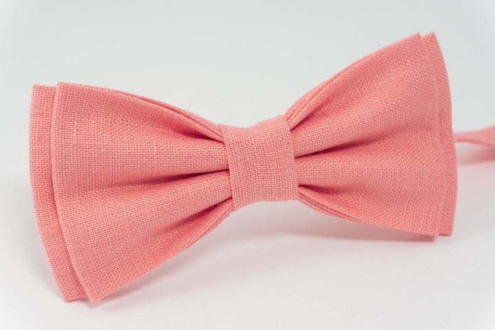 Rose color pre-tied bow tie | wedding bow ties