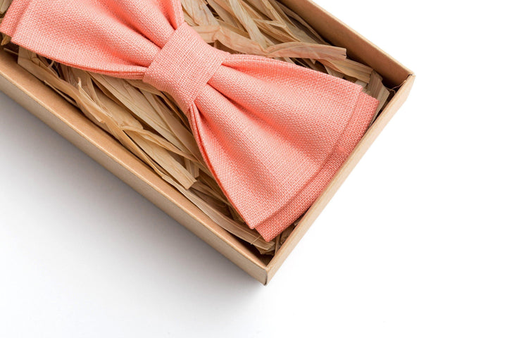 Stylish Salmon Bow Tie for Men - Elevate Your Formal Attire