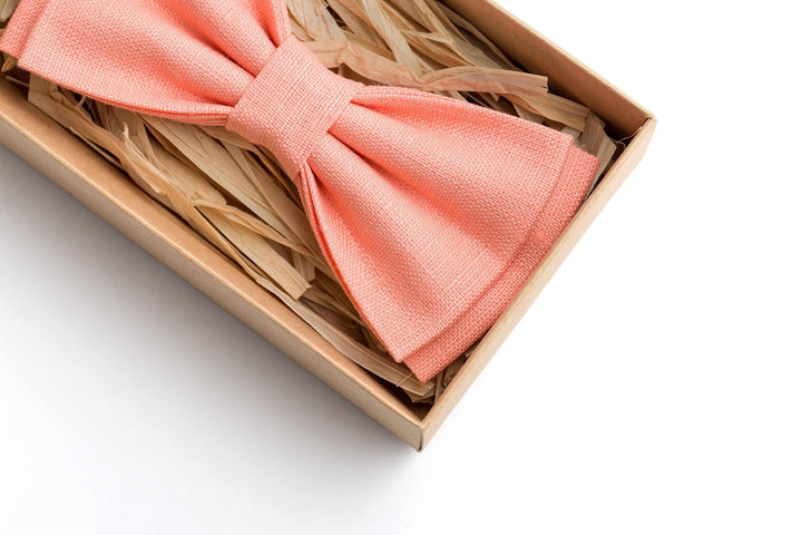 Stylish Salmon Bow Tie for Men - Elevate Your Formal Attire