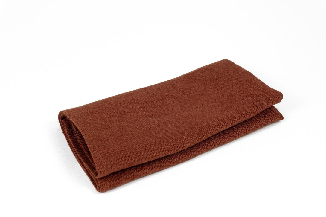 Terracotta Necktie | Men's Linen Wedding Tie