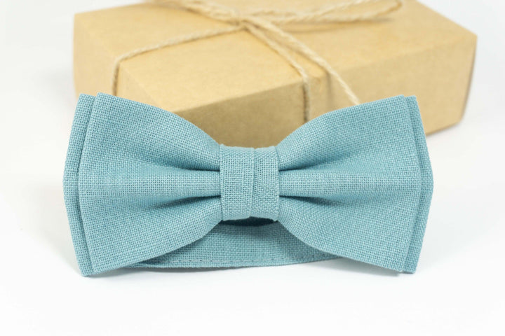Sea blue bow ties for men | Sea blue wedding bow ties for groomsmen