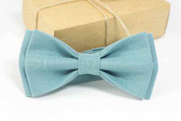 Sea blue ties for weddings | Sea blue bow ties for men