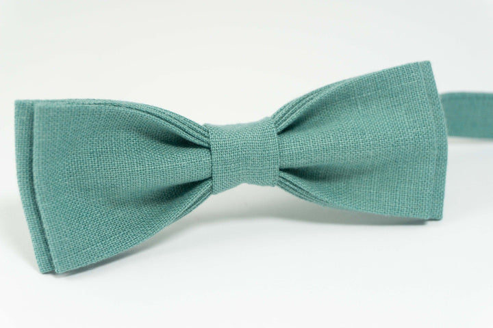Sea green bow tie wedding | Sea green baby bow tie