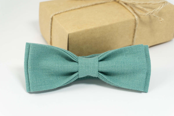 Sea green bow tie wedding | Sea green baby bow tie