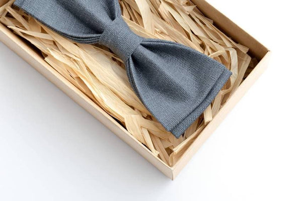 Elegant Silver Blue Bow Ties for Men: Elevate Your Style